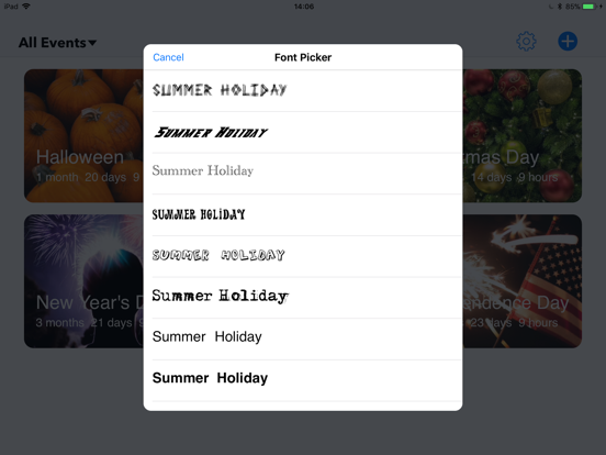 Countdown ▼ iPad screenshot 8 - Utilities app