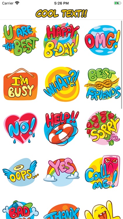 Cool Text Stickers