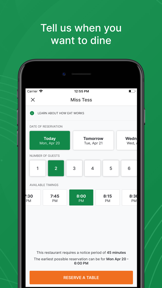 Eat App: Restaurant Bookings screenshot