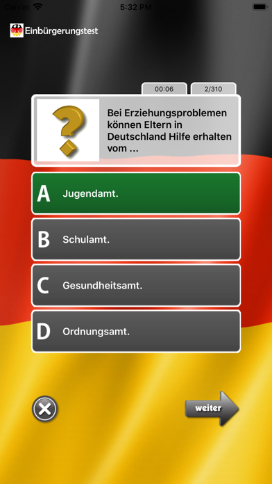 Einbürgerungstest App Screenshot