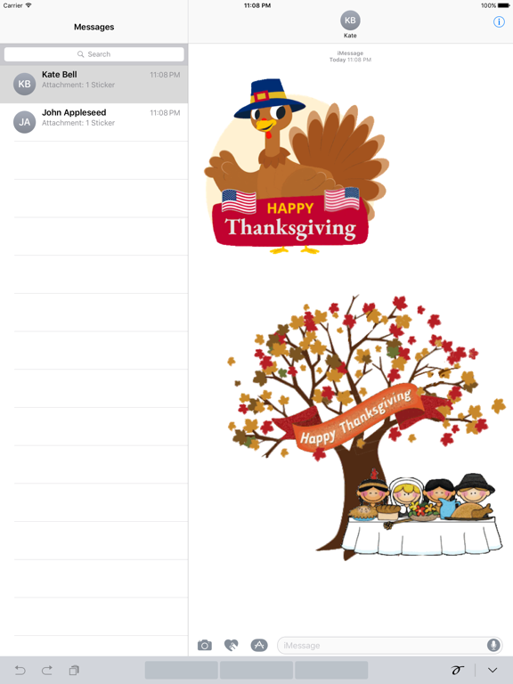 Screenshot #4 pour Happy Thanksgiving Sticker Gif