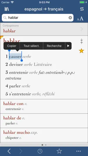 Capture d'écran de Ultralingua Français-espagnol sur iPhone 1