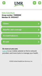 umr claims & benefits iphone screenshot 4