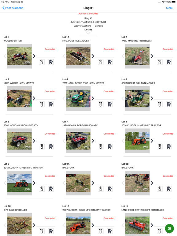 Weaver Auctions iPad screenshot 2 - Shopping app
