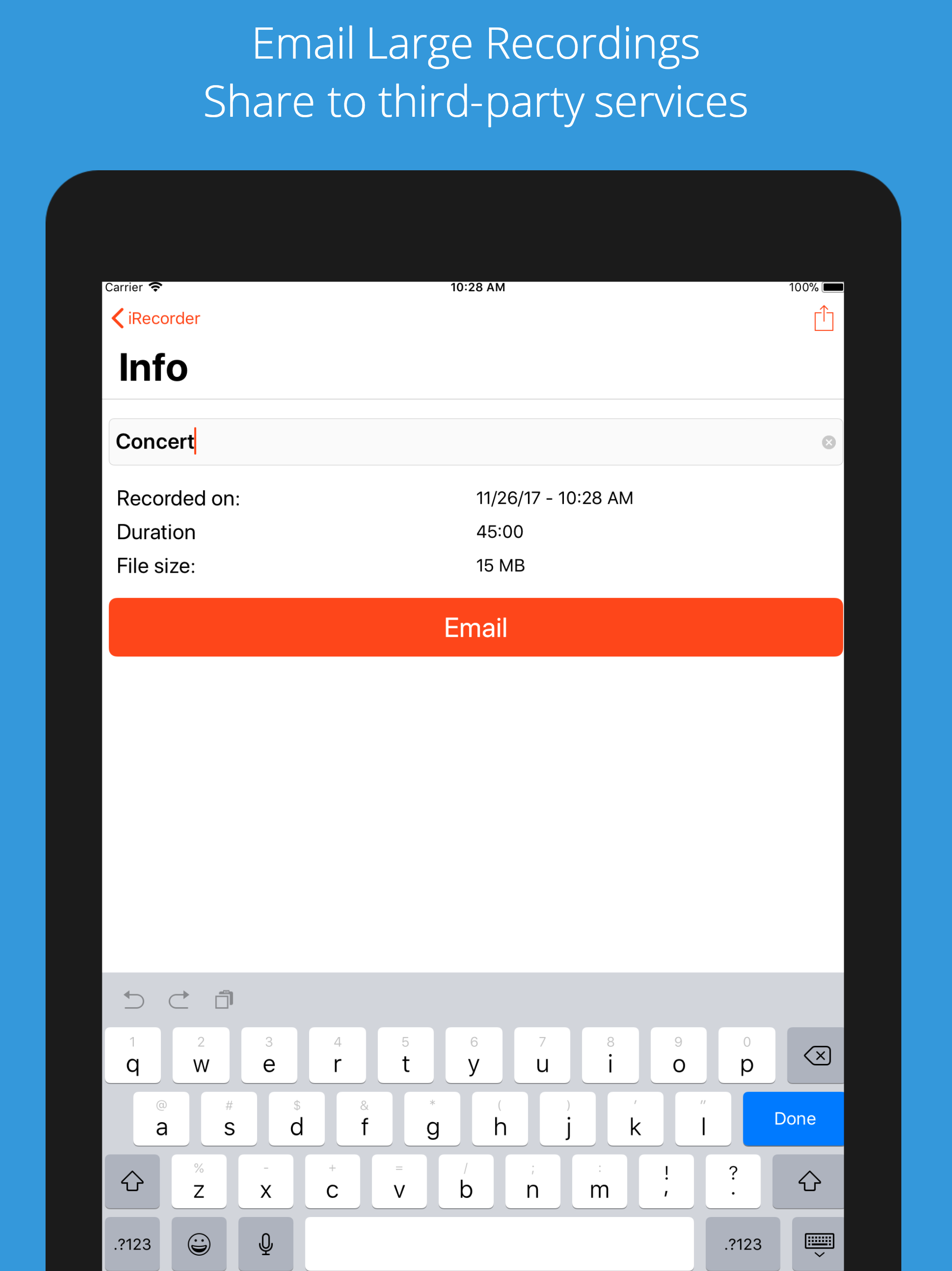 iRecorder Pro Audio Recorder