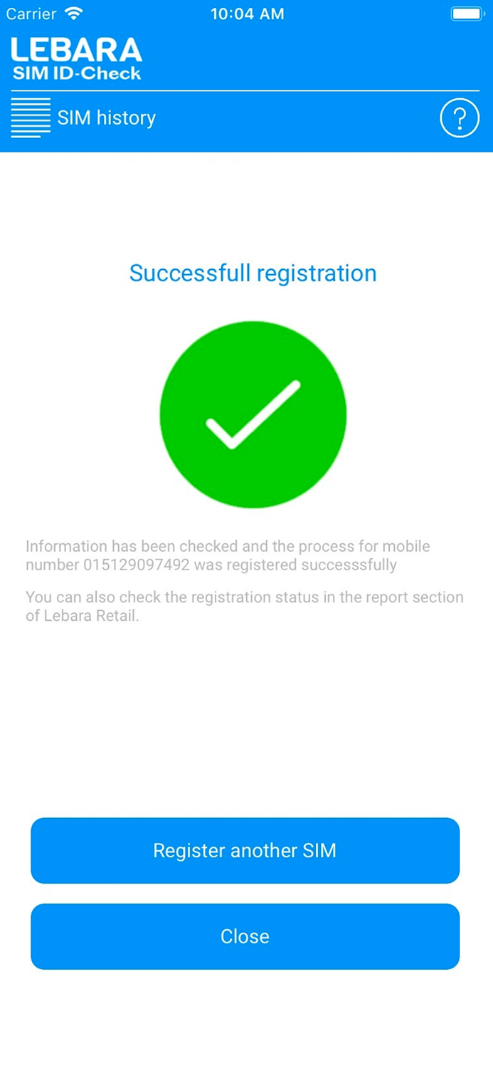 SIM ID-Check by Lebara Retail