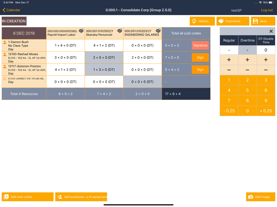 #6. TimeSheet Tool (iOS) Podle: Dragados