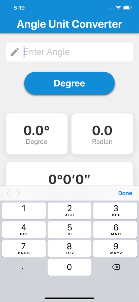 Angle Unit Converter - Utilities App | MWM