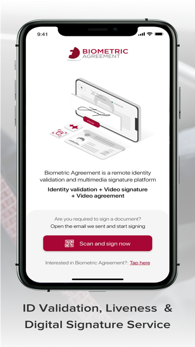 BIOMETRIC AGREEMENT Screenshot