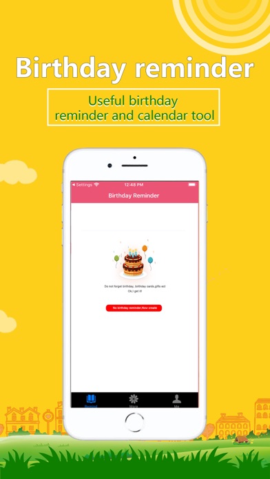 Birthday assistant app Screenshot