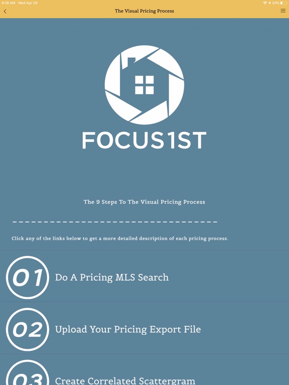 Focus 1st iPad screenshot