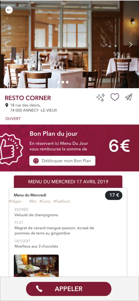 Menu du Jour MDJ