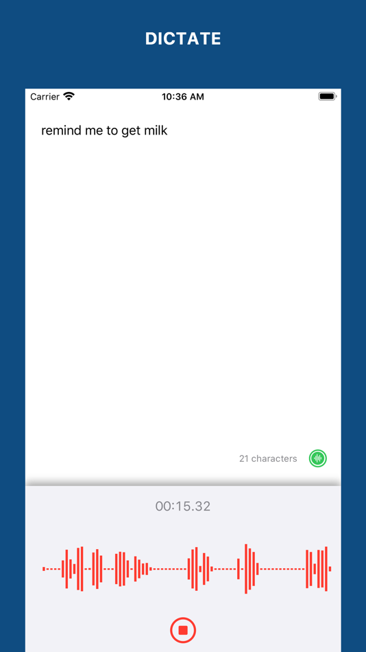 #1. Voice - to Text (iOS) 由: Xiaoxing Hu