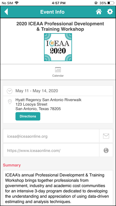 ICEAA Events App screenshot 3