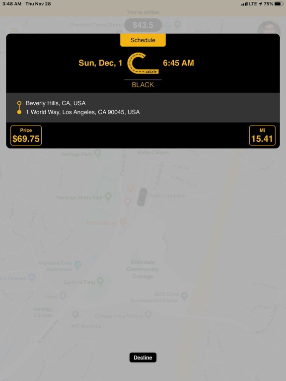 Cablr Driver iPad screenshot 3 - Business app