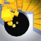Destroy complex block buildings by swallowing them with the hole
