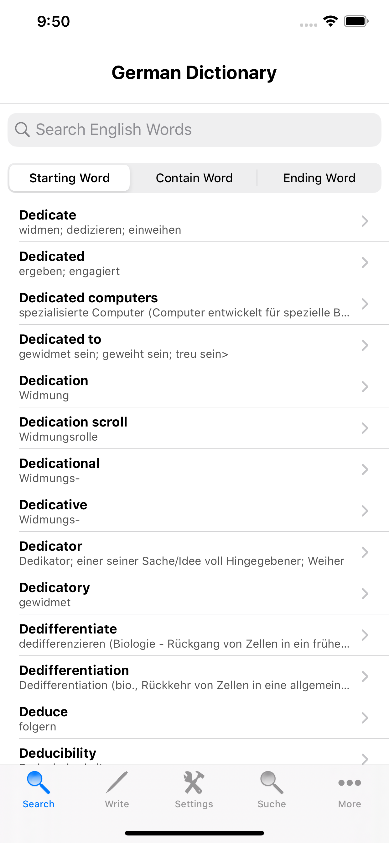 German Dictionary English