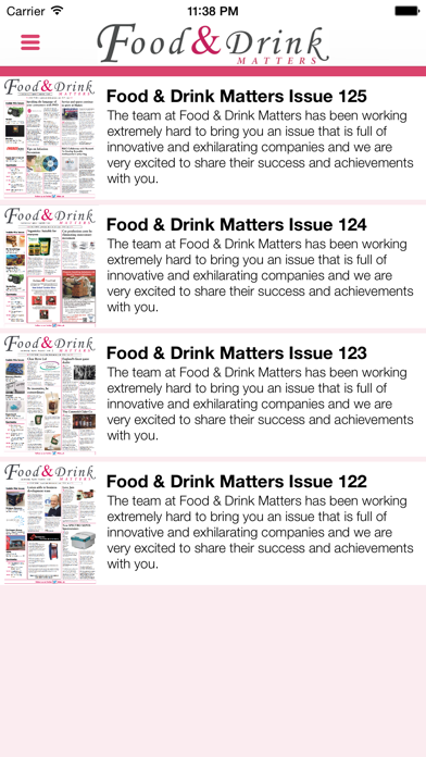 Food & Drink Matters Screenshot