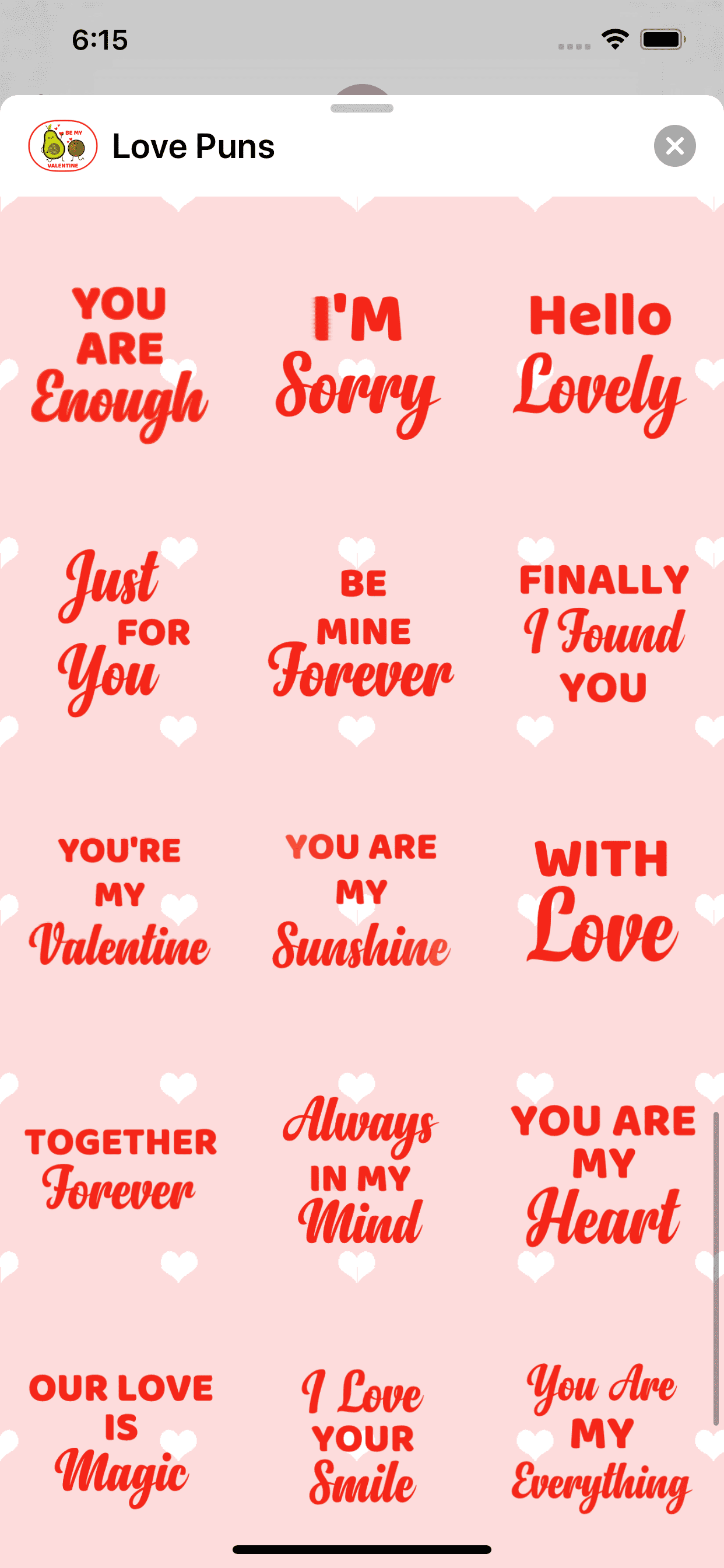 Love Puns: Animated Stickers