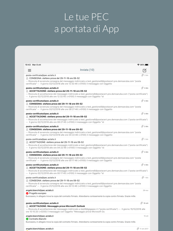 Screenshot #4 pour Actalis PEC Mobile