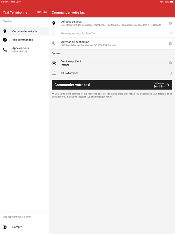 Screenshot #5 pour Taxi Terrebonne