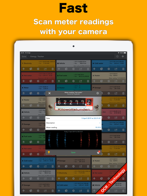 Energy Tracker iPad screenshot 3 - Finance app
