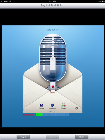 Say it & Mail it Pro Recorder - náhled