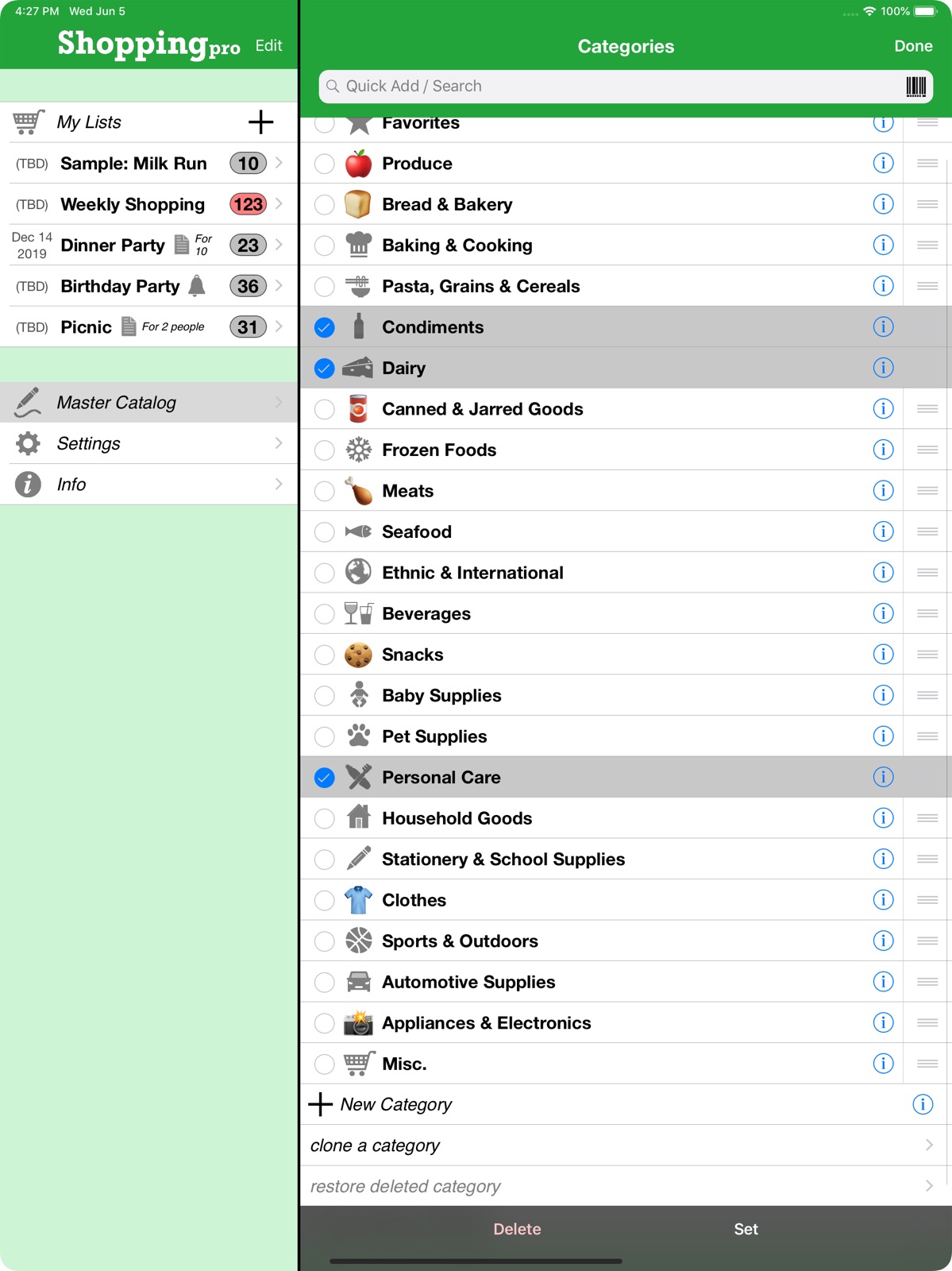 Shopping Pro (Grocery List) ipad screenshot 2