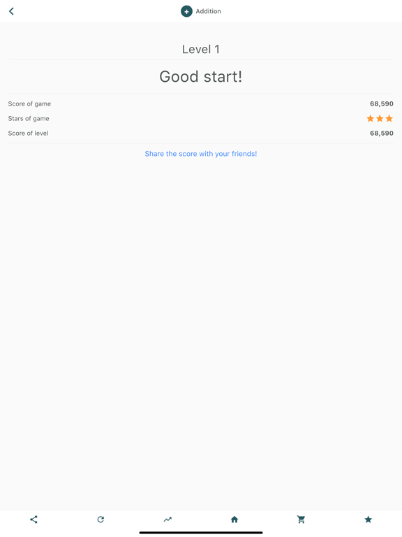 Math Dare. A calc game iPad screenshot