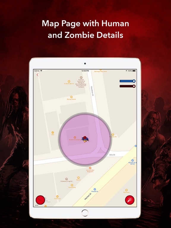 Zombie Apocalypse GPS iPad screenshot