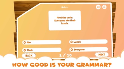 English Grammar Verb Quiz Kids Screenshot