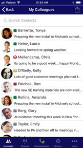 UNIVERGE 3C Mobile Client screenshot