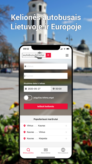 Autobusų bilietai Screenshot