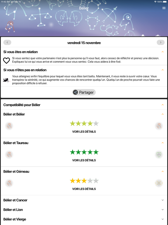 Screenshot #5 pour Horoscope de l'Amour!