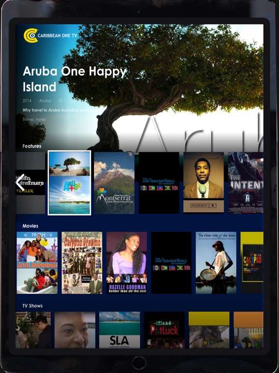 Caribbean One TV iPad screenshot 1 - Entertainment app