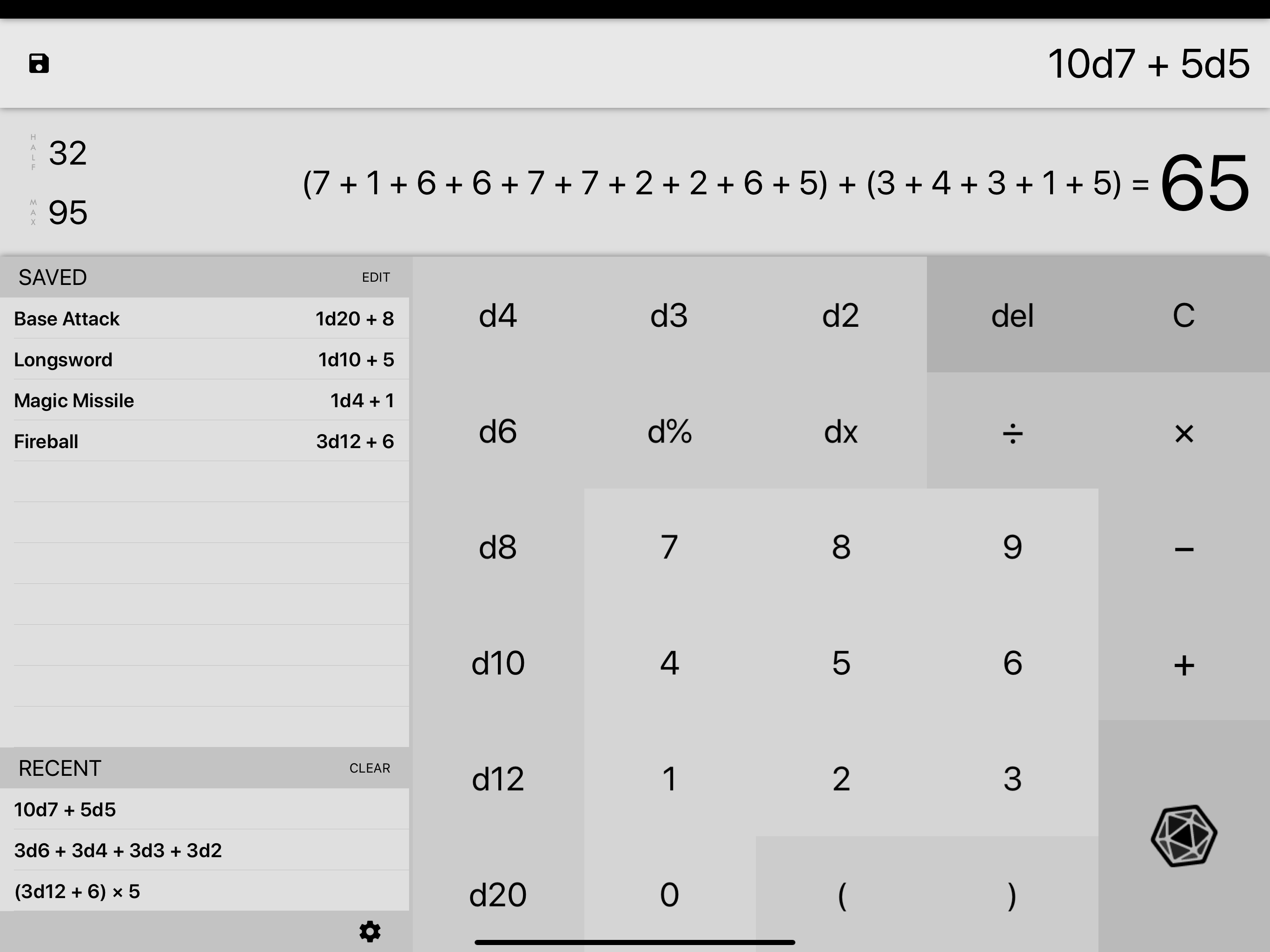d20 Calculator