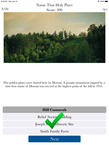 Holy Places Quiz Game iPad screenshot