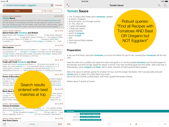 Recall-It  Notes iPad screenshot 1 - Productivity app