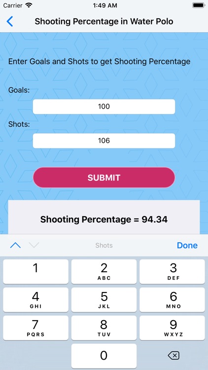 Shooting Percentage Water Polo screenshot-3