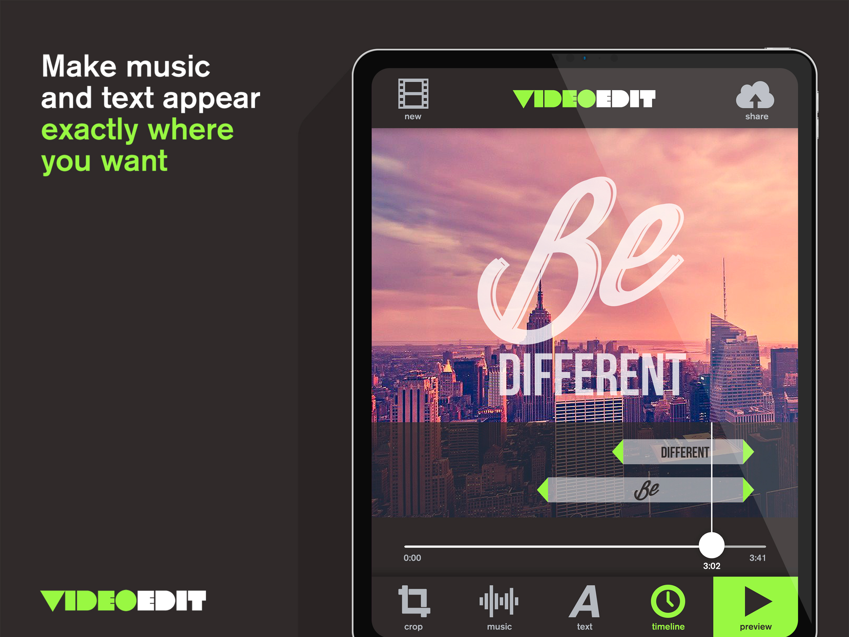 VideoEdit: Add text to video