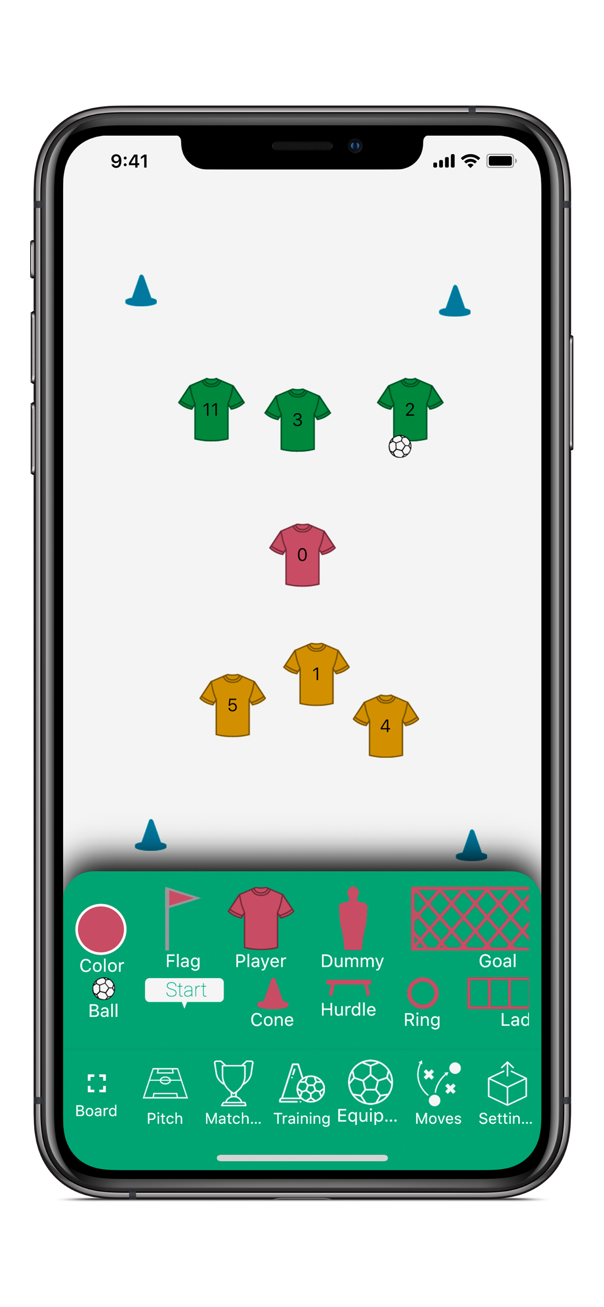Football Tactic Board: “moves”