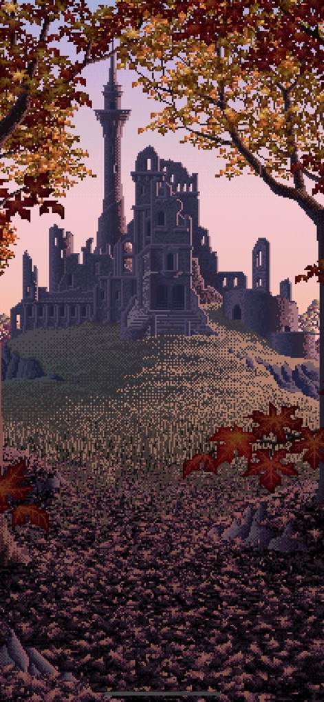 Living Worlds - Mark Ferrari - living-worlds-pixel-art-castle-ruins
