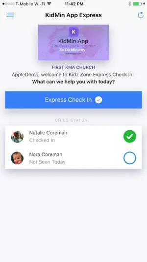 Kidmin App screenshot 1