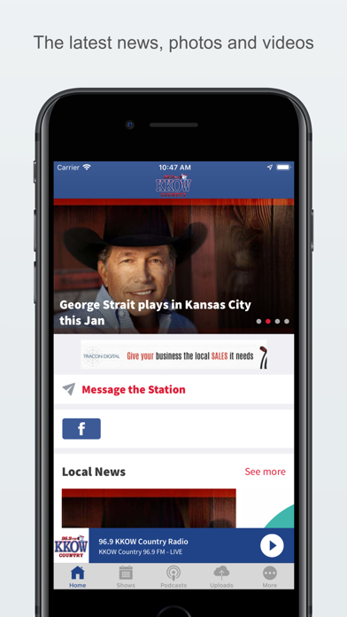 96.9 KKOW Country Radio Screenshot