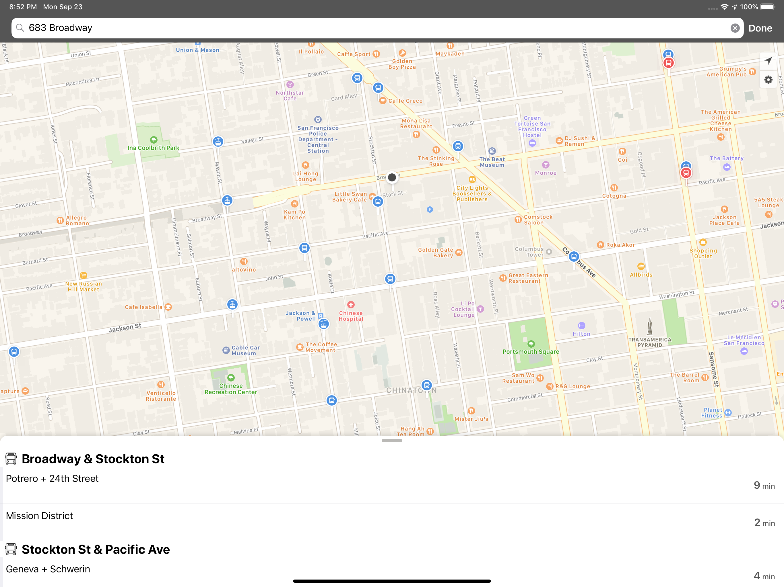 onTime : BART, Muni, Caltrain. screenshot 7