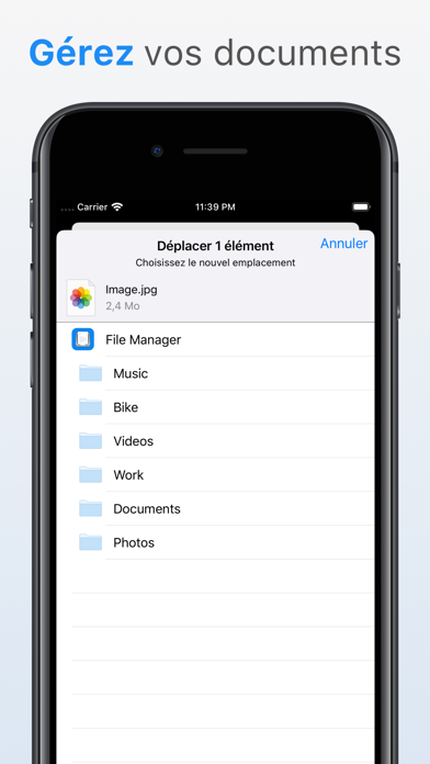 Screenshot #2 pour File Manager - Stockage mobile