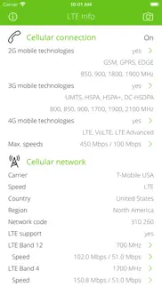 lte info iphone capturas de pantalla 1