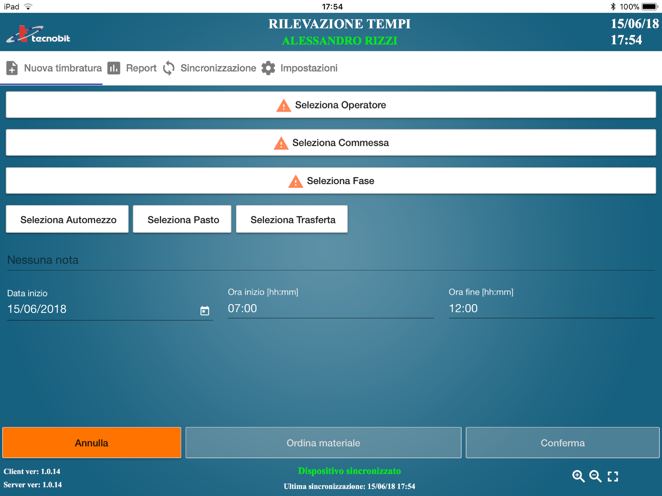 Rilevazione Tempi screenshot 5