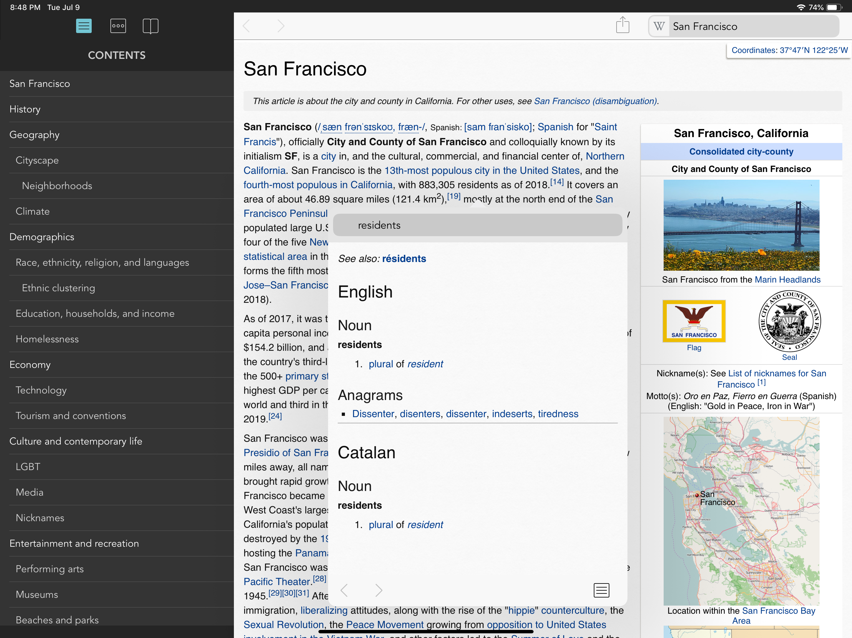 Wikipanion for iPad screenshot 5