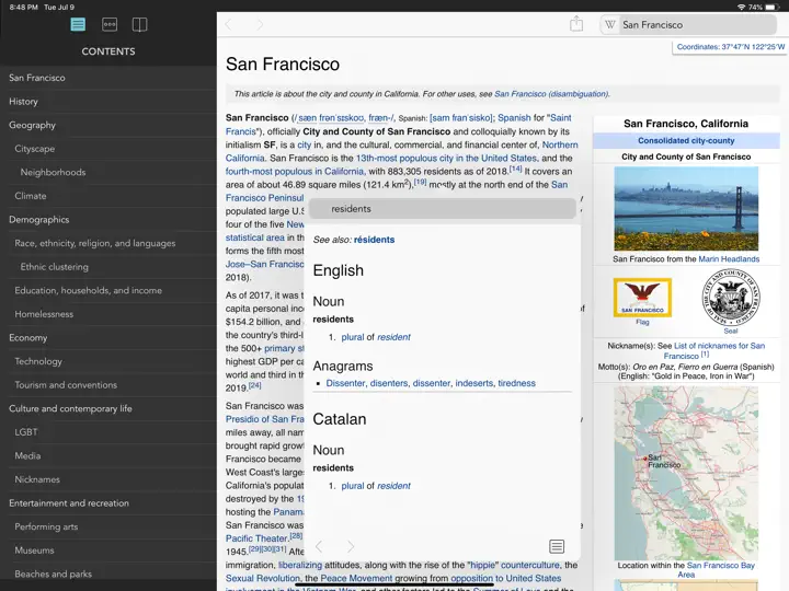 Скриншот Wikipanion For IPad на iPhone 5